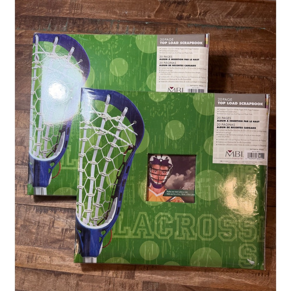 MBI 20 Page Top Load Lacrosse Scrapbook Album Set of 2
